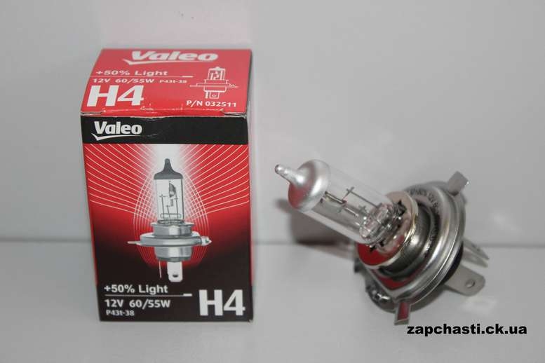 Лампа H4 VALEO +50% Light 