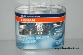 Лампа OSRAM COOL BLUE HYPER 12V 60/55W H4 (2шт)