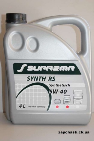 Масло SUPREMA SYNTH RS 5w-40 SL(EC)/CF 4л