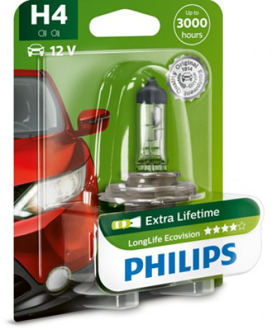Лампа H4 Philips LongLife EcoVision