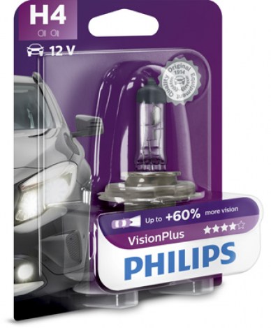 Лампа H4 PHILIPS Vision Plus 