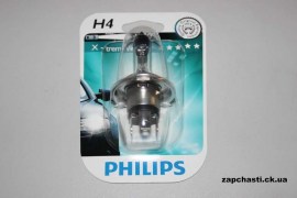 Лампа PHILIPS +100% X-tremeVision 12V 60/55W H4 (блистер)