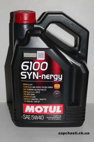 Масло MOTUL 6100 SYN-nergy 5W-40 4л